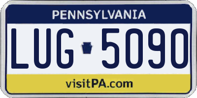 PA license plate LUG5090