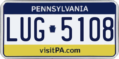 PA license plate LUG5108