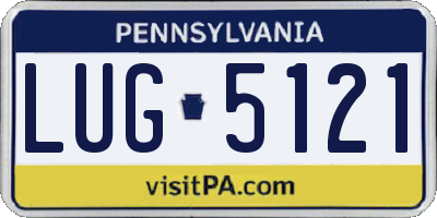 PA license plate LUG5121