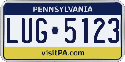 PA license plate LUG5123