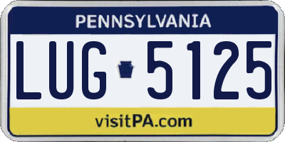 PA license plate LUG5125
