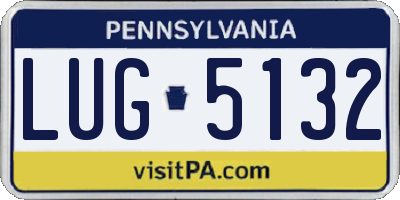 PA license plate LUG5132