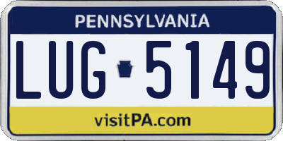 PA license plate LUG5149