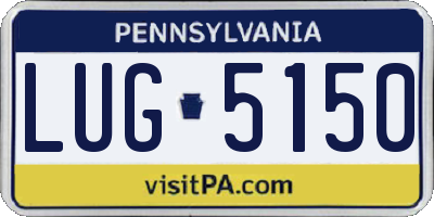 PA license plate LUG5150