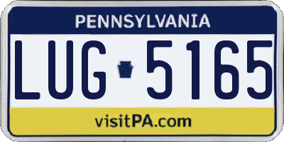 PA license plate LUG5165