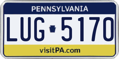 PA license plate LUG5170