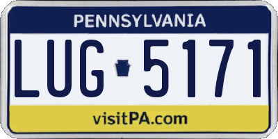 PA license plate LUG5171