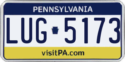 PA license plate LUG5173