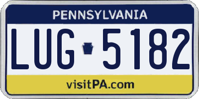PA license plate LUG5182