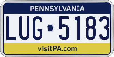 PA license plate LUG5183