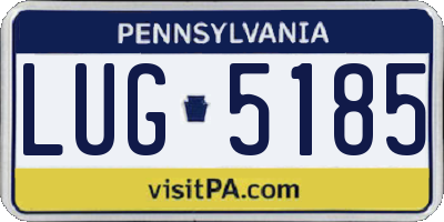 PA license plate LUG5185