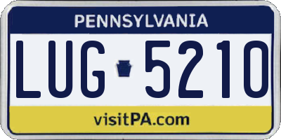 PA license plate LUG5210