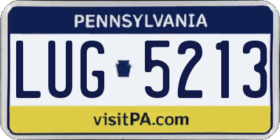 PA license plate LUG5213