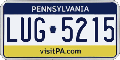 PA license plate LUG5215