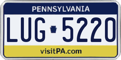 PA license plate LUG5220