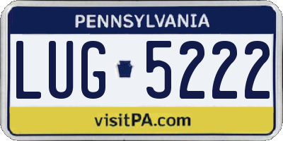 PA license plate LUG5222