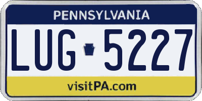 PA license plate LUG5227