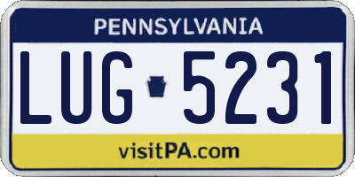 PA license plate LUG5231