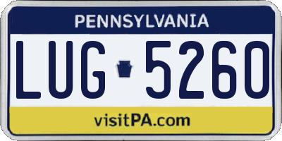 PA license plate LUG5260