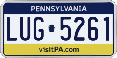 PA license plate LUG5261