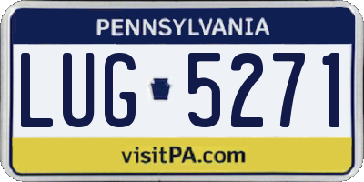 PA license plate LUG5271