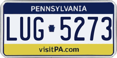 PA license plate LUG5273