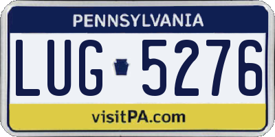 PA license plate LUG5276