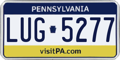 PA license plate LUG5277