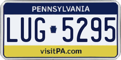 PA license plate LUG5295