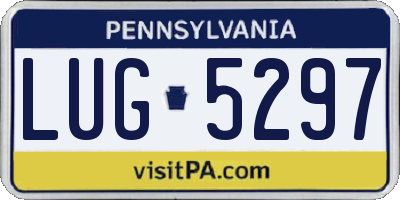 PA license plate LUG5297