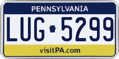 PA license plate LUG5299