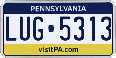 PA license plate LUG5313