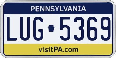 PA license plate LUG5369