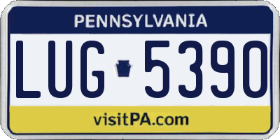 PA license plate LUG5390