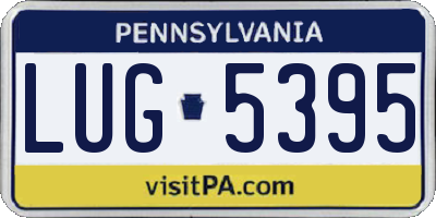 PA license plate LUG5395