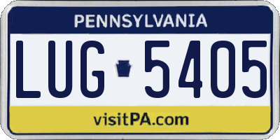PA license plate LUG5405