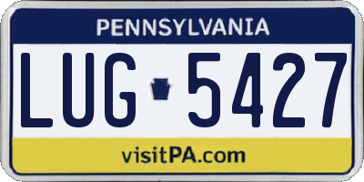 PA license plate LUG5427