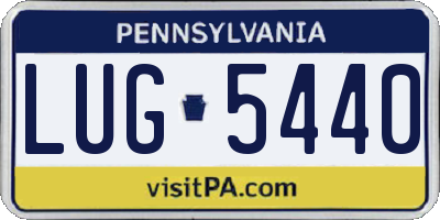 PA license plate LUG5440