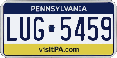 PA license plate LUG5459