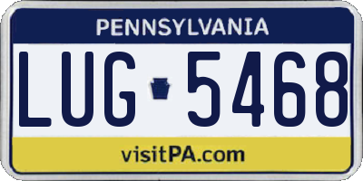 PA license plate LUG5468
