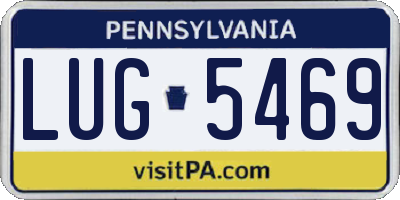 PA license plate LUG5469