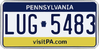 PA license plate LUG5483