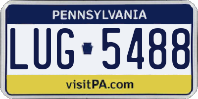 PA license plate LUG5488