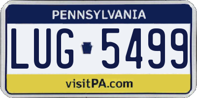 PA license plate LUG5499