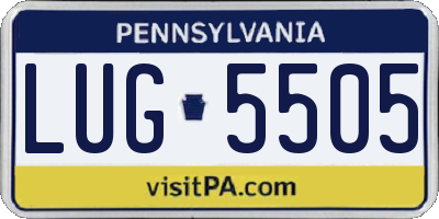 PA license plate LUG5505