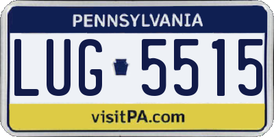 PA license plate LUG5515