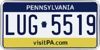 PA license plate LUG5519