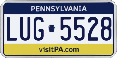 PA license plate LUG5528