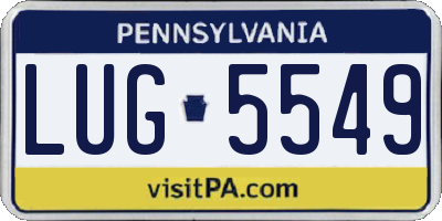 PA license plate LUG5549