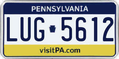 PA license plate LUG5612